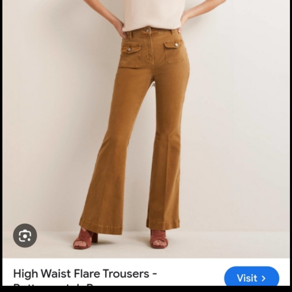 Boden high waisted flare trousers NWT